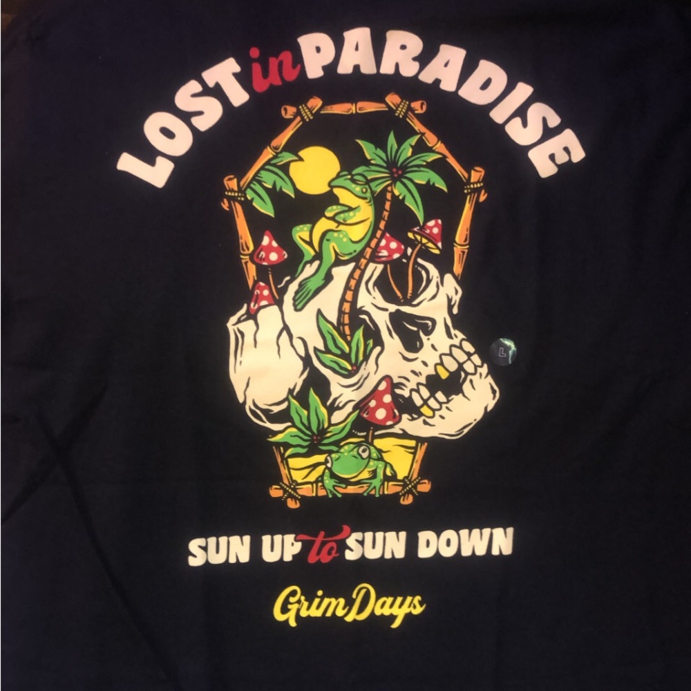 Tillys Large black graphic Grim Days Tee